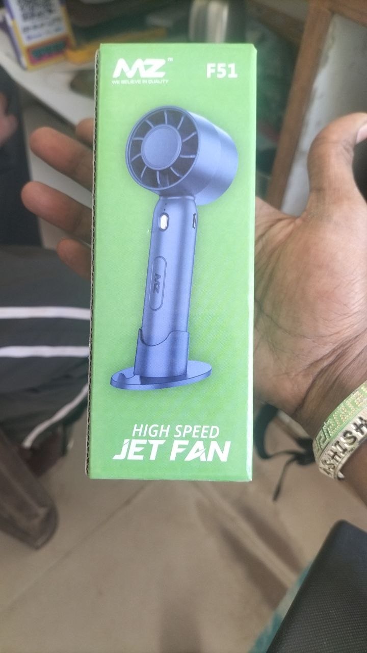Portable Mini Jet Fan – Rechargeable Handheld Cooling Fan